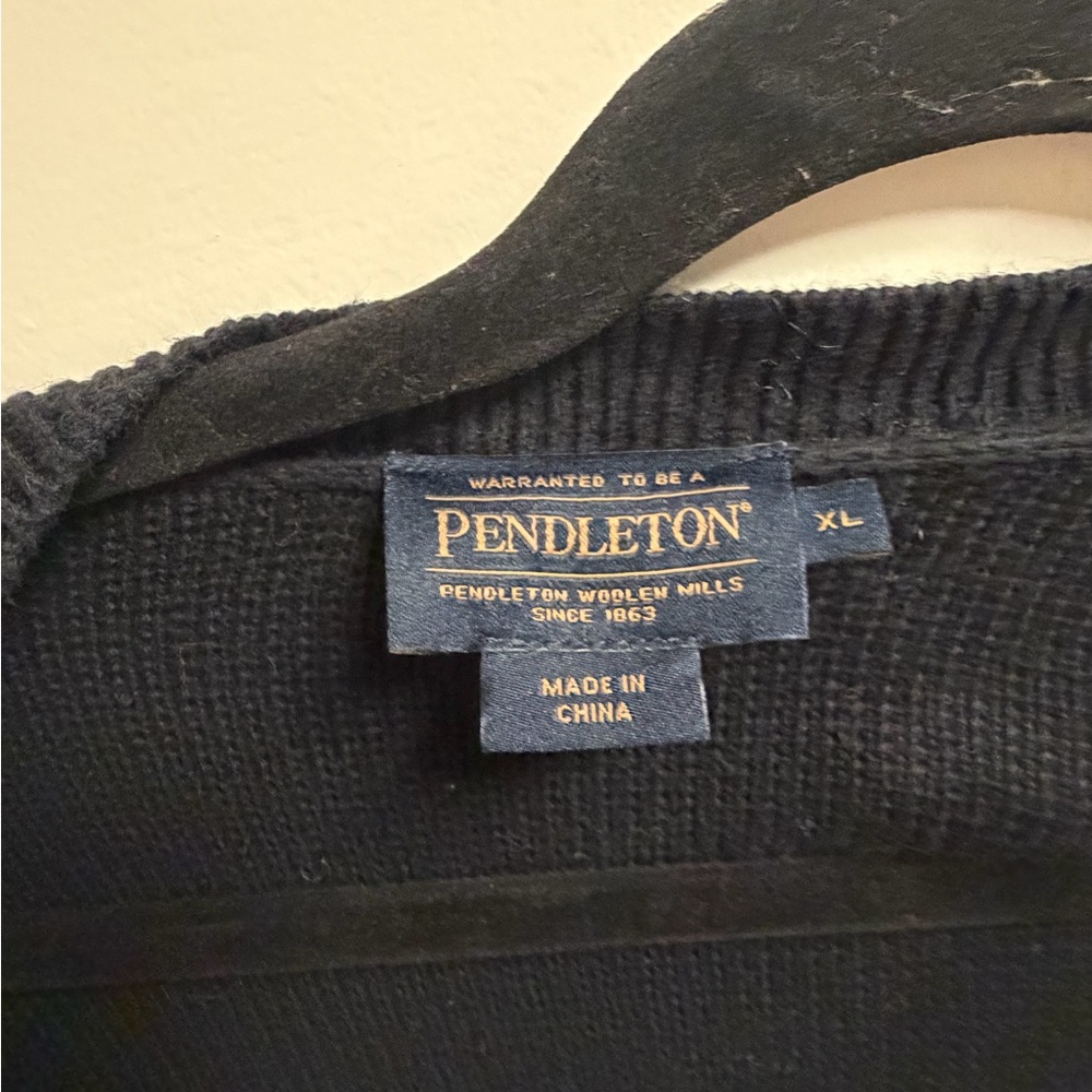 Pendleton Black & Beige Southwestern Open Cardigan - Picture 9 of 10